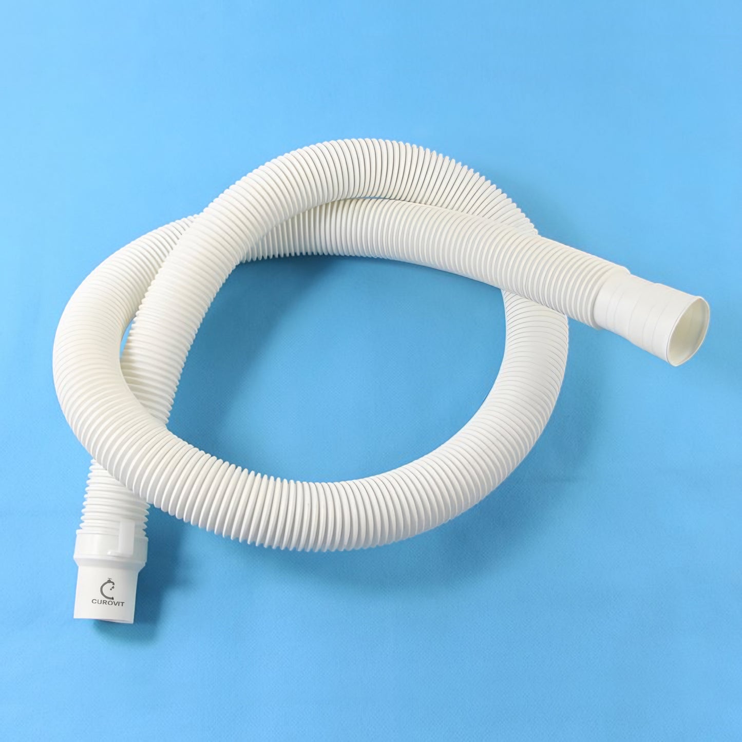 CUROVIT PVC Washing Machine Flexible Water Outlet Drain Pipe 1.3 Meter Water Hose Suitable for Fully Automatic & Semi Automatic Washing Machine (White)