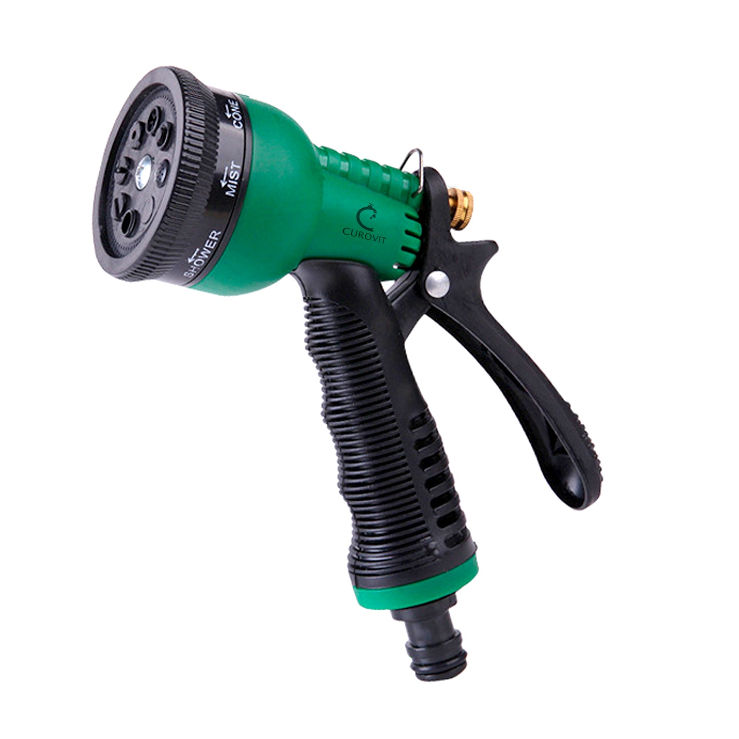 CUROVIT ABS 7 Pattrens Adjustable High Pressure Garden Hose Nozzle/Water Spray Gun/Gardening Washing Gun/Multi-functional Watering Nozzle for Watering Plants, Car Washing, Shower Pets.