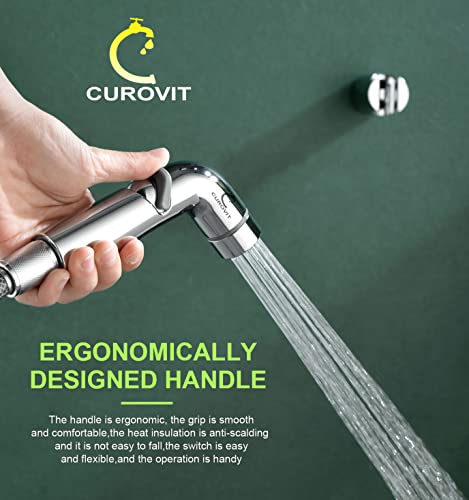 CUROVIT Dasiy ABS Health Faucet Leak Proof Hygiene Spray with ABS Holder and 1m SS Flexible Pipe