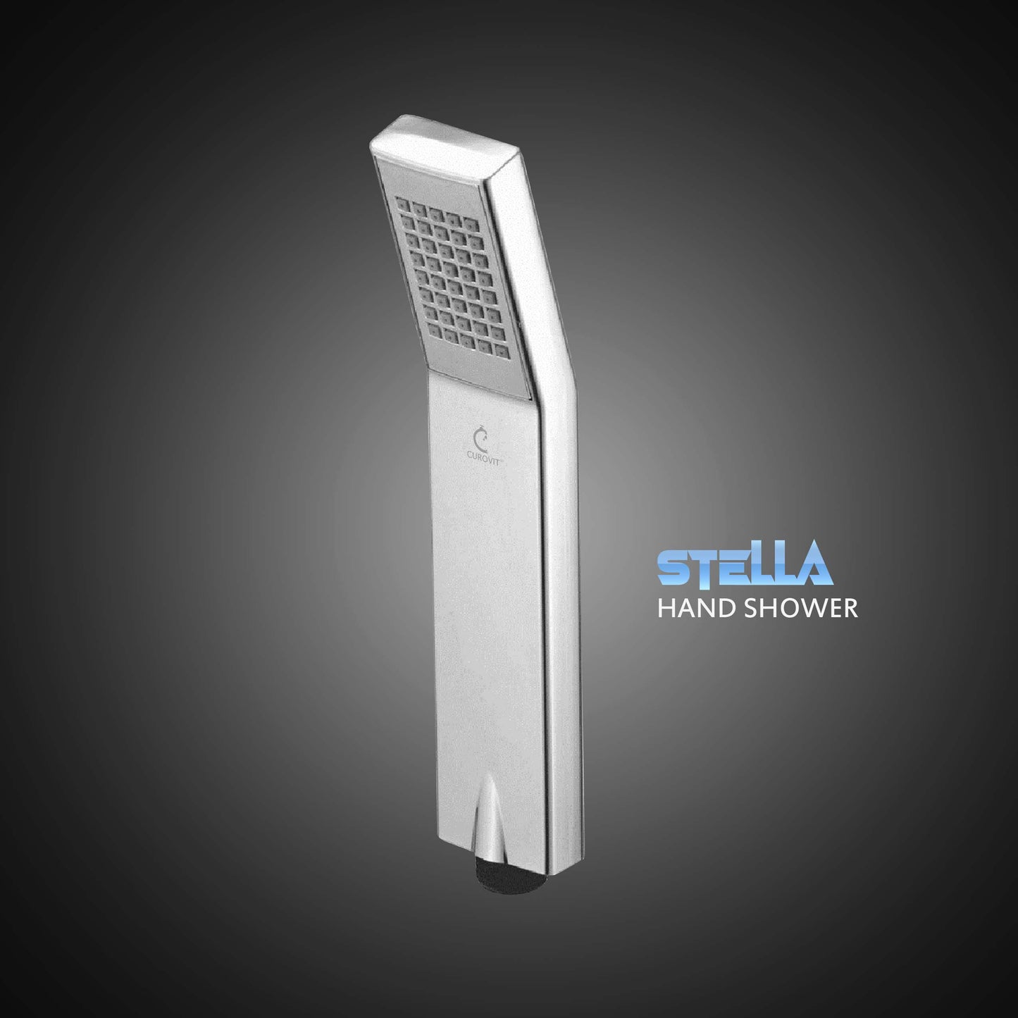 CUROVIT Stella ABS Hand Shower / Telephonic Shower in Chrome Finish with ABS Holder and 1.5 Mtr Stainless Steel Flexible Tube