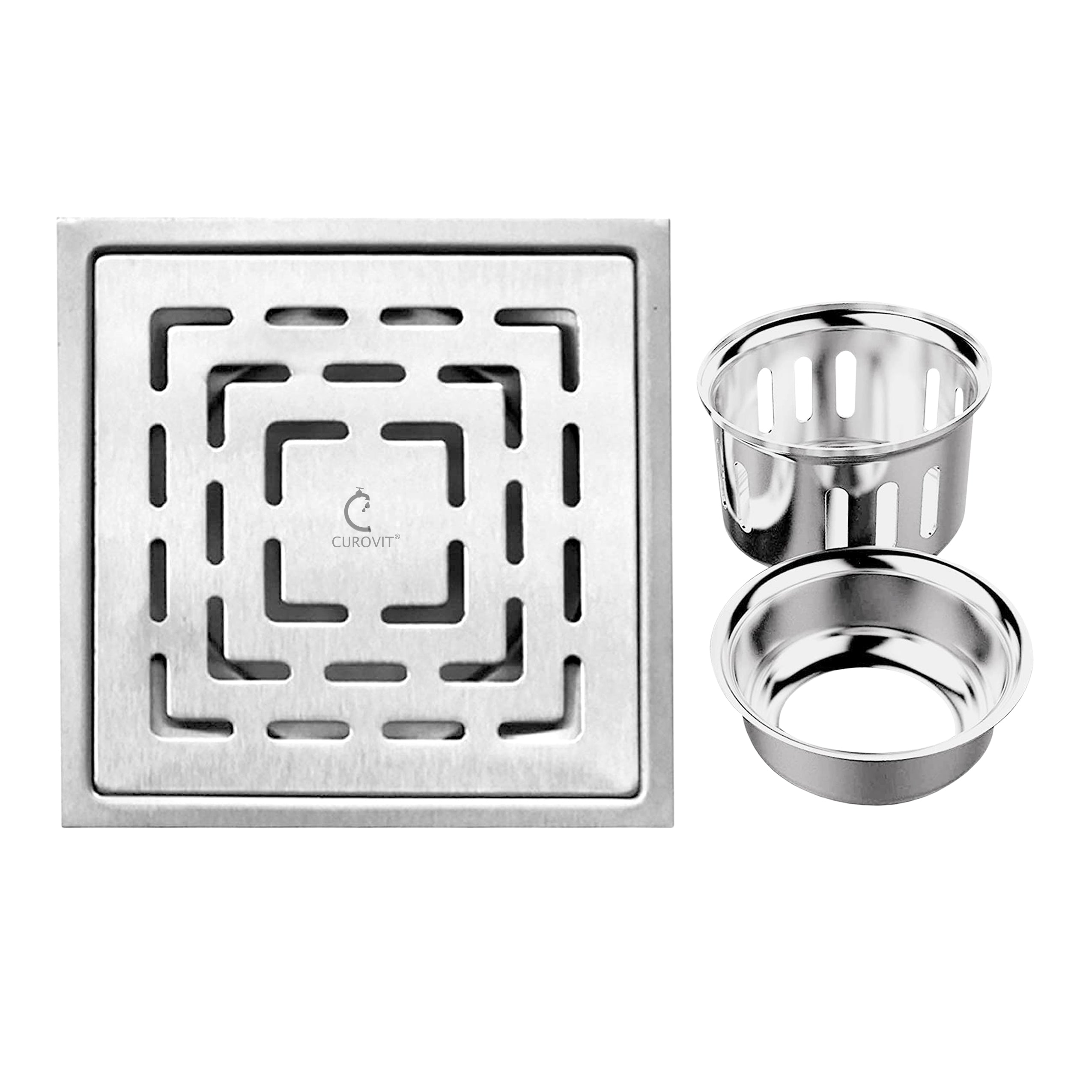 Floor drain outlet strainer